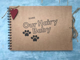 personalised Mom gift our hairy baby pet scrapbook, dog mum gift, furry baby pet photo album UK