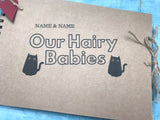 personalised pet scrapbook album our hairy babies cat lover gift, pet memory book, cat mum gift