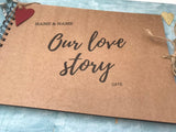 Personalised Long distance relationship gifts for a boyfriend or a girlfriend, our love story custom diy boyfriend scrapbook album