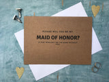 personalised or custom will you be my bridesmaid maid or will you be my best man proposal card