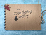 personalised pet scrapbook album our hairy baby cat lover gift, pet memory book, our hairy baby