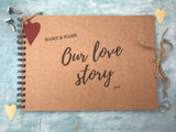 our love story Personalised scrapbook album,  Long distance boyfriend gifts, Anniversary gifts for boyfriend personalized