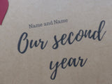 personalized 2nd anniversary gift, our second year scrapbook album, custom 2 year anniversary gift for second year of marriage
