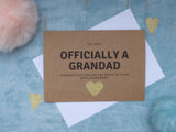 Personalised or custom new grandparent congratulations card with rose gold glitter heart