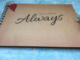 Personalized scrapbook album, unique wedding gift for couple, Always personalised gift photo album