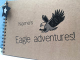 personalised gift for an eagle scout, custom eagle adventures scrapbook album, gift for a boy scout