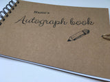 personalised autograph book, custom gift autograph notebook