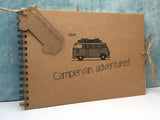 campervan gift, travel scrapbook album campervan adventures, custom gift for a vw camper van owner