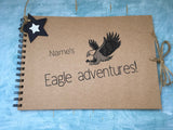 personalised gift for an eagle scout, custom eagle adventures scrapbook album, gift for a boy scout
