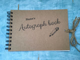 personalised autograph book, custom gift autograph notebook