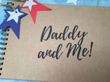 daddy and me scrapbook album, rustic memory book dad gift, personalised fathers day gift photo album, dad Christmas gift