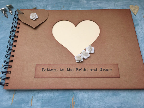 letters to the bride and groom memory book, wedding scrapbook album, r –  Toshi and Bob