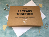 13th year wedding anniversary card anniversary gift card 13 years together for a wife husband lace anniversary