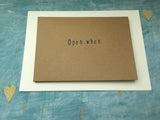 Open when letters, rustic brown kraft open when envelopes & cream paper, long distance relationship gift, valentines day gift for her