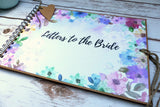 mini envelope guestbook, rustic guest book with mini envelopes for bridal shower, letters to the bride scrapbook album