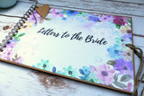 letters to the bride scrapbook album, watercolour florals letters for the bride memory book, boho wedding bride to be gift