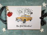 Personalised New York scrapbook album, USA travel journal, custom New York memory book