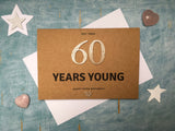 personalised or custom 60th birthday card