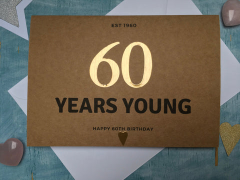 60th birthday card, 60 card est 1961 born in 1961