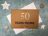 personalised custom 50th birthday card, custom 50card for husband or wife or relatives, est 1970 born in 1970