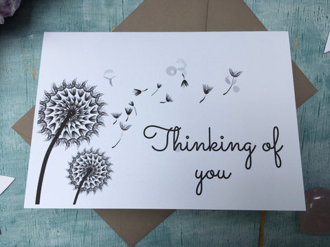 Thinking of you simple condolence card