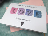 first anniversary card for girlfriend, paper anniversary card for wife, 1st anniversary for boyfriend, one year dating card for girlfriend