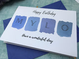 Happy birthday card, personalised birthday card, personalized birthday card, custom card for Nan, yellow birthday card
