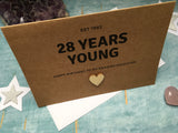custom 28th birthday card, 28 years young, est 1993 28th birthday card for women, birthday card for female relatives born in 1993