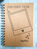our first year together journal, one year anniversary gift for boyfriend