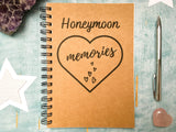 Honeymoon memories notebook journal, engagement gift, proposal gift idea