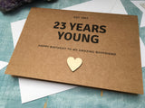 Personalised or custom 23rd birthday card - 23 years young