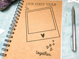 our first year together journal, one year anniversary gift for boyfriend