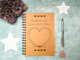 Year one of our love story scrapbook journal, one year anniversary gift for boyfriend