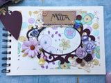 Small floral scrapbook album for mum, decorated memory book, small photo album, mum birthday gift, mother in law gift