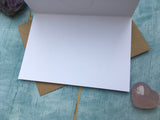 Minimalist white printed nine card - 9th wedding anniversary card