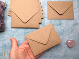Mini envelopes, small kraft brown envelopes, C7 kraft brown envelopes, C7 kraft envelopes for envelope guestbooks