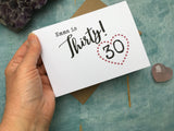 Personalized 30th birthday card - Thirty