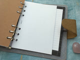 kikki k planner, kraft brown undated year planner by kikki k, binder style notebook planner journal with grid lined and blank paper B6