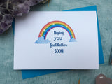 Rainbow Get well soon card
