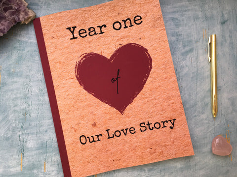 Year one of our love story journal scrapbook album