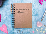 Our little book of us mini notebook relationship journal memory book for couples, husband gift, first year anniversary gift for boyfriend