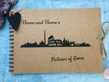 Rome travel scrapbook album, honeymoon memory book, Photos of Rome Italy travel journal personalized scrapbook photo album