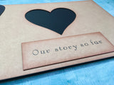 our story so far scrapbook album with black pages, long distance relationship gift for her, girlfriend Anniversary gift